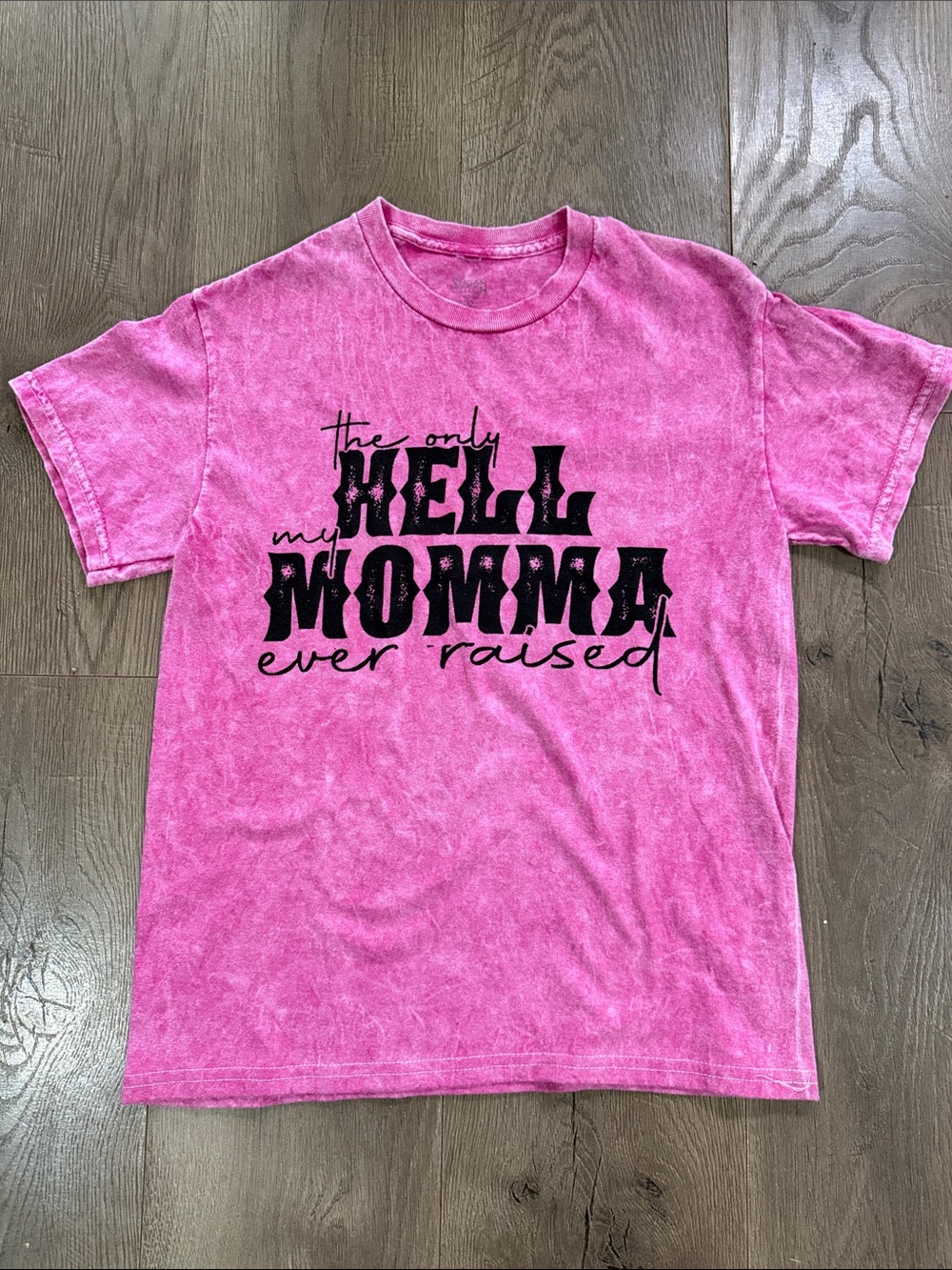 Pink Graphic Short-Sleeve Tee - 'The Only Hell My Momma Ever Raised'